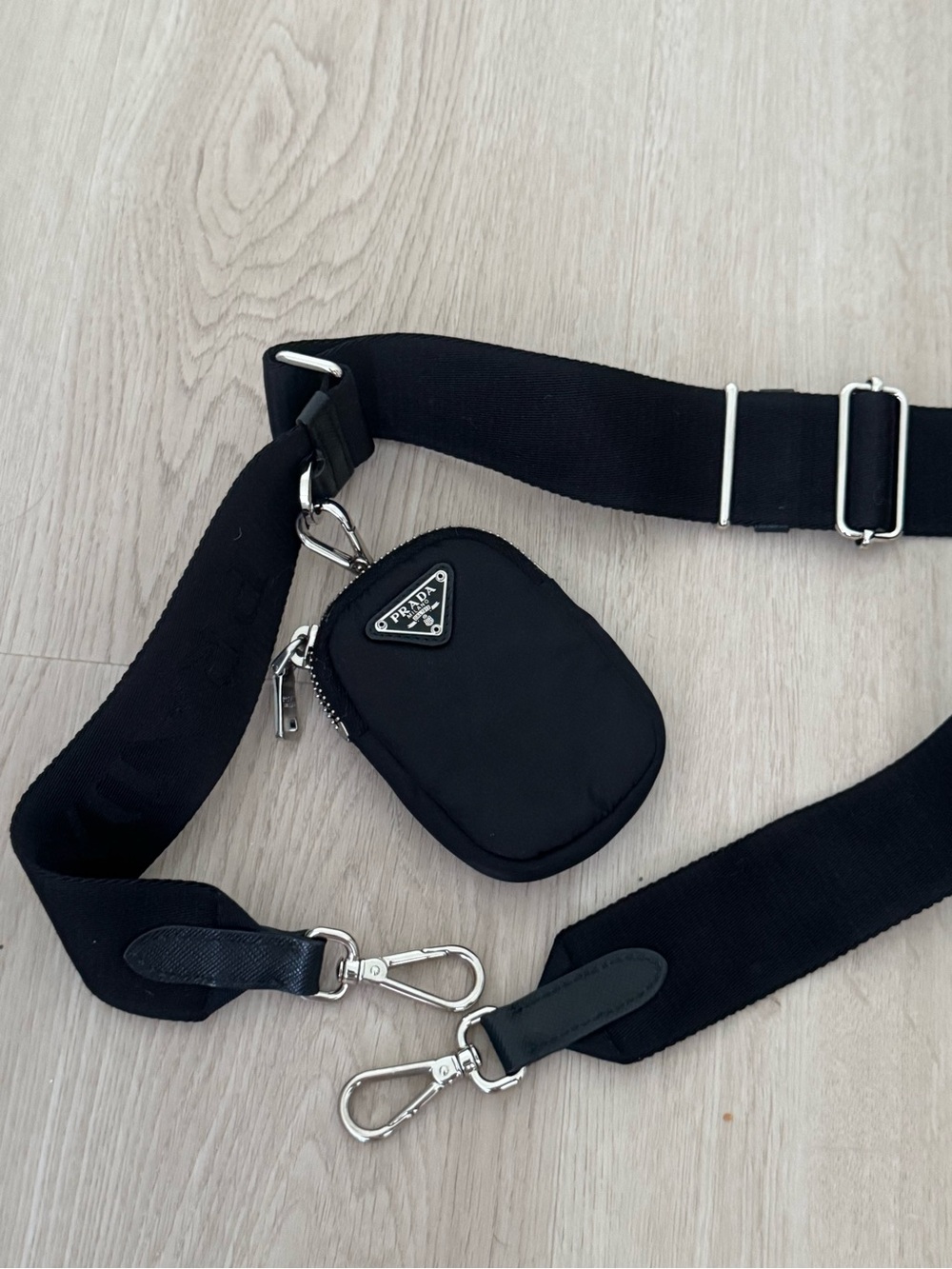 Prada bag strap + pouch
